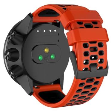 Imagem de ISABAKE Pulseira de relógio de 24 mm de liberação rápida, pulseira de borracha de substituição para Suunto 9 Baro Copper, Spartan Series Pulseiras de pulso inteligentes de 24 mm