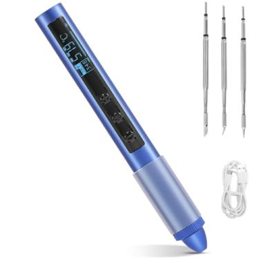 Imagem de Soiiw Kit De Ferro Solda Inteligente, Aquecimento Rápido 356-896 °F, Com Temperatura Ajustável, Tela Digital, 210 Pontas I Si K Para Joias, Eletrônicos, Domésticos, Faça Você Mesmo