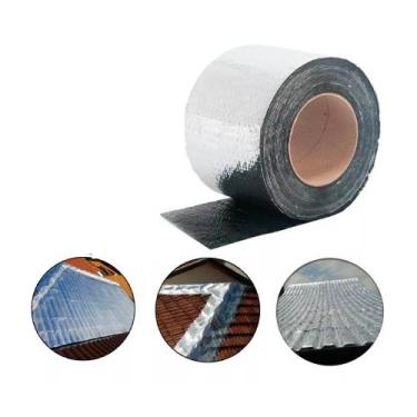 Imagem de Fita asfaltica Bomder Metalizada Impermeável 5m Calhas Rufos Telhas Du