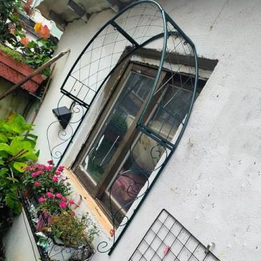 Imagem de Treliça De Arco De Jardim De Metal Montada Na Parede Treliça De Jardim Em Arco De Rosa Para Plantas Trepadeiras Arco De Jardim Para Portas De Janelas, Green