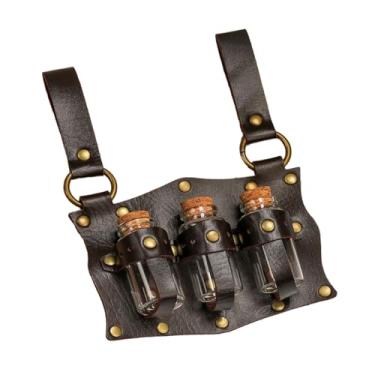 Imagem de KIIFENG Suporte de Poção Medieval Garrafa de Poção de Cortiça Acessórios Cosplay Cinto Histórico para Renascimento e Fantasia RPG