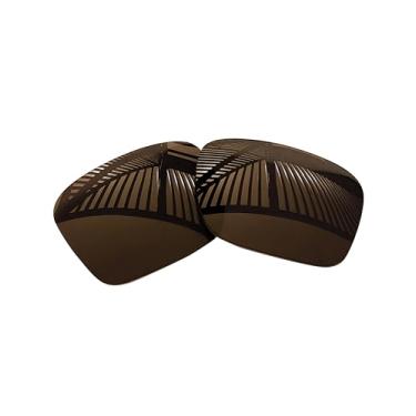 Imagem de MYCOURAG Lentes de reposição polarizadas com proteção UV para óculos de sol Oakley Holbrook XXL OO9487 61 mm - Marrom Terra, Polarizado