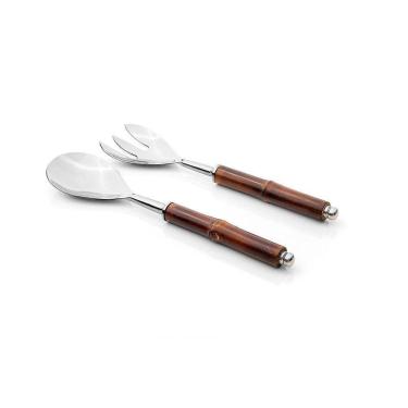 Imagem de Conjunto De Talheres Copa E Cia Para Salada 2 Peças Garbo Bamboo