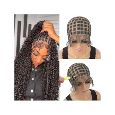 Imagem de Sintario Touca de peruca trançada com cabelo de bebê dupla de renda HD para tranças de crochê, touca de peruca com nós naturais, touca de peruca de renda respirável para fazer perucas de crochê sem
