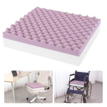 Imagem de BALAPET Almofada de espuma de ovo de camada dupla, suporte de espuma de alta densidade, almofada de cadeira de ovo para aliviar as costas, acessórios de cadeira para cadeira reclinável de escritório