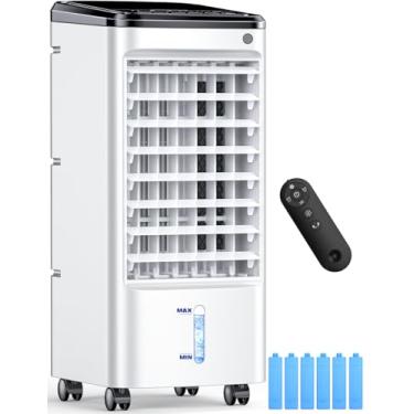 Imagem de CENSTECH Refrigerador de ar evaporativo, climatizador de pântano com temporizador de 12H para desligamento automático, 6 pacotes de gelo atualizados, ar condicionado sem janelas de 3 velocidades