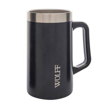 Imagem de Caneca Térmica Wolff Em Aço Inox Preto 500ml