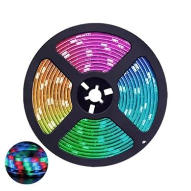Imagem de Kapbom Fita LED RGB Inteligente, 5 Metros, Controle por App, Sensor de Som, Bluetooth, USB, Compatível com Alexa e Google Home