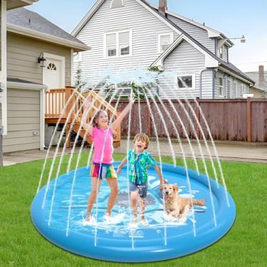 Imagem de Brinquedo Aquático para Crianças, Tapete com Aspersor e Piscina Infantil para Diversão ao Ar Livre