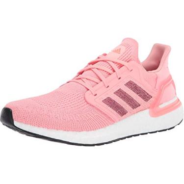 Imagem de adidas Tênis de corrida feminino Ultraboost 20, Rosa glória/castanho/coral sinal., 5