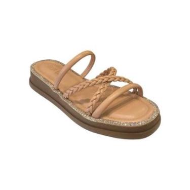 Imagem de Tamanco Papete Fem Sua Cia Napa Soft Marrom/Bege 8399.16219-Feminino
