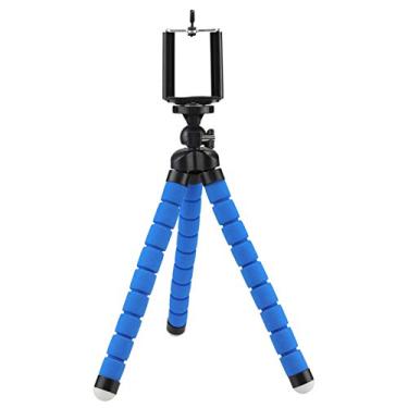 Imagem de Suporte para projetor, tripé doméstico, mini tripé portátil, compatível com miniprojetor de 6,0 mm, suporte de telefone, suporte para projetor de 2 cores (cor: suporte de suporte azul)
