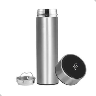 Imagem de Garrafa Térmica Digital 500ml Inox com Display de Temperatura - Genéri