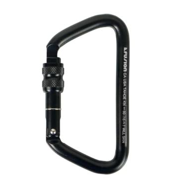 Imagem de Fusion Climb Tahoe Mosquetão de aço com trava de parafuso para fechadura de nariz reta em forma de D