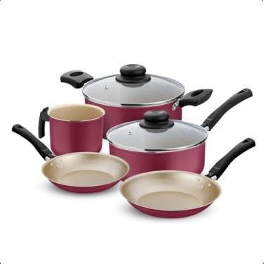 Imagem de Conjunto de Panelas Linha Clarity 5 Peças (Cereja/Creme)