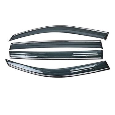 Imagem de GRJQRKHZ Defletor de janela lateral de carro para N&issan Terra 2018 2019 Weathershied viseira de porta vento sol proteção chuva janela lateral defletores de vento