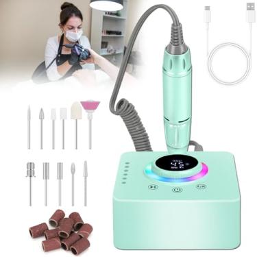 Imagem de Máquina de lixar unhas, máquina elétrica de lixar unhas, kit profissional de lixar unhas Efile de 45000 RPM, lixa elétrica para unhas de acrílico, unhas de gel para manicure e pedicure em casa ou