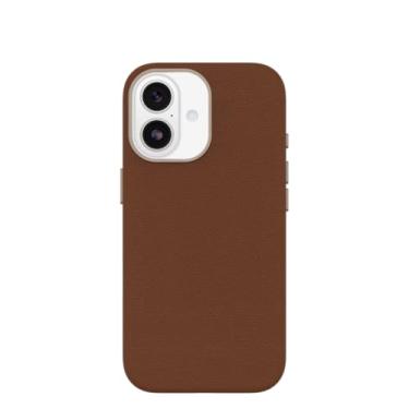 Imagem de OtterBox Capa de couro de cacto para iPhone 17 Symmetry Series - Selim do deserto - marrom - fina, capa protetora premium para iPhone