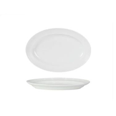 Imagem de Prato roscado branco com cor sob o esmalte, utensílios de mesa de cerâmica domésticos personalizados - 1 prato de peixe de 30,5 cm