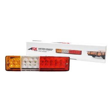 Imagem de Par Delanterna Traseira Soft Universal Led 12v 24cm - Asx