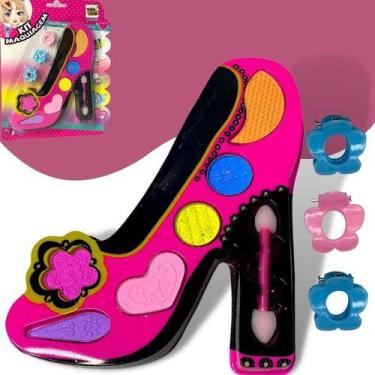 Imagem de Kit Maquiagem Infantil De Brinquedo Presilha Princesa Sapato - Europio