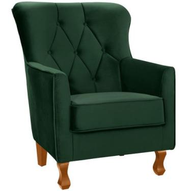 Imagem de Poltrona para Sala Decorativa c/ Capitonê Carrara - Konfort, Veludo Ve