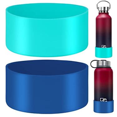 Imagem de Pacote com 2 botas de silicone, capa de silicone para garrafa de água, capa protetora antiderrapante para FreeSip, garrafas de água de aço inoxidável flip, acessórios para copo inferior