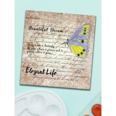Imagem de Carimbos transparentes de fundo com palavras de borboleta para fazer cartões e diários, carimbos de borracha retrô de borboleta, cartas de mensagem, carimbos para scrapbook, cartões, álbuns, materiais