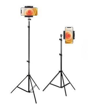 Imagem de Tripé para barras de luz LED, holofotes, refletores e luzes circulares; tripé profissional para celular ou kit de iluminação.(TRIPÉ + HEADBALL + SUPORTE CEL)