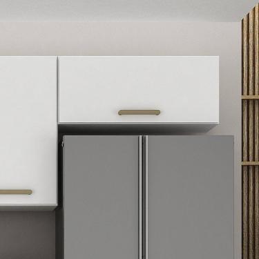 Imagem de Armário Aéreo Para Cozinha 1 Porta Geladeira São Luis Valdem Branco