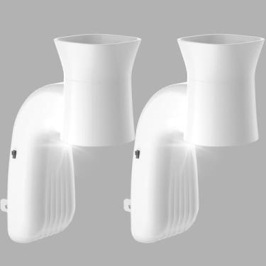 Imagem de Zoblise 2 Peças De Difusor De Aroma De Parede Com Luz Noturna, Compatível Com Bath And Body Works Wallflowers, Difusor Giratório, Difusor De Óleos Essenciais Elegante Para Um Escritório Doméstico A