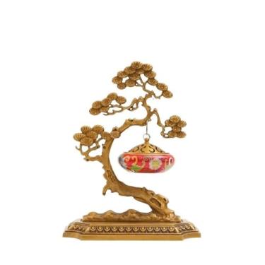 Imagem de Porta-incenso decorativo Queimador de incenso decorativo criativo em esmalte de cobre para sala de estar ou escritório(Red)