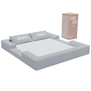 Imagem de Cama Montessoriana Casal Ninho 100% Espuma Boucle Cinza Keiko - Keiko 