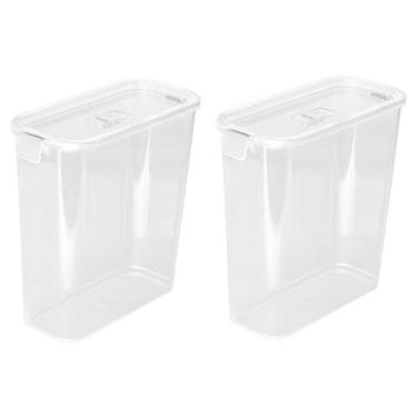 Imagem de Kit 2 Potes Herméticos Slim 3.390 ML Multiuso 23x10Cm - Paramount