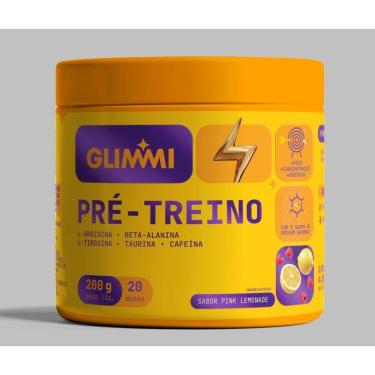 Imagem de Pré Treino Pink Lemonade  200g – com  Aroma, Cor e Adoçante Natural – Glimmi-Unissex