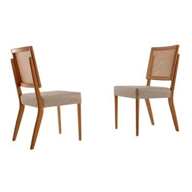 Imagem de Conjunto Com 2 Cadeiras Aila Moderna Mobília Milano- Cinam.imbuia