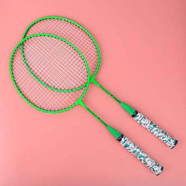 Imagem de Raquete de Badminton Infantil, Jogo de Esportes Ao Ar Livre, Conjunto de Brinquedos para Meninos e Meninas Com 2 Bolas (Verde Fluorescente)