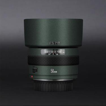 Imagem de Adesivo de lente de câmera EF 50 1.4 para Canon EF 50 mm F1.4 Película protetora de vinil decalque skin (verde turquesa)