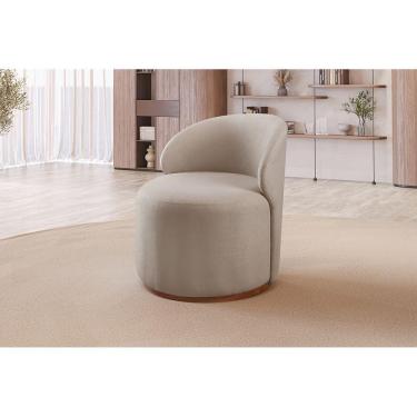 Imagem de Poltrona Moderna Brenda linho Bege 103