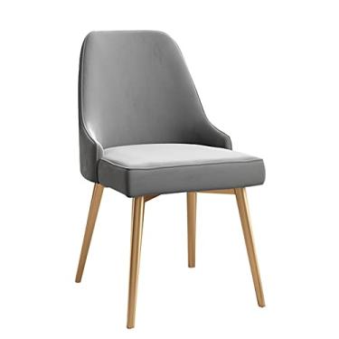 Imagem de Cadeira de jantar, cozinha, sala de jantar, móveis, cadeiras de veludo para sala de jantar, cadeiras de cozinha com pernas de metal, assento e encostos de veludo, cadeiras laterais modernas de meados