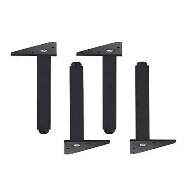 Imagem de Conjunto de 4 pernas de móveis de liga de alumínio, pernas de sofá de metal modernas, pernas de mesa de escritório, pernas de substituição ajustáveis, metal resistente, design industrial, com