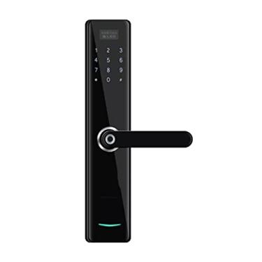 Imagem de Fechadura de porta inteligente, cartão de impressão digital e senha eletrônica, fechadura digital de segurança doméstica, fechadura de liga de zinco inteligente (cor: dourado, tamanho: como mostra a