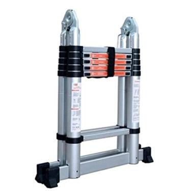 Imagem de BPHUI Escada de extensão telescópica para casa extensão de escada telescópica multiuso 21 FT Alumínio Dobrável Industrial Compacta Loft Escada Doméstica Diariamente 150 kg Carga Máxima (Tamanho: 3 m)