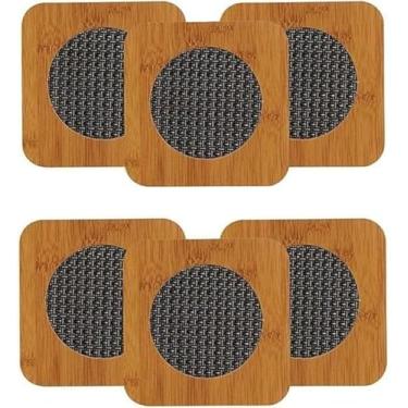 Imagem de Descanso De Panelas Quadrado Madeira Protetor De Mesa Suporte Travessas Copos Cerejeira