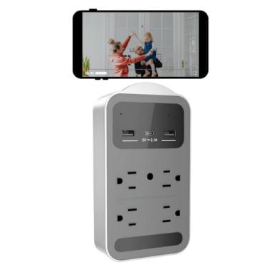 Imagem de FOX SCOUT Câmera com carregador HD de 160°, câmera de segurança interna e de saída, câmera de babá para casa/escritório/animal de estimação/babá, câmeras espias ocultas com detecção de movimento