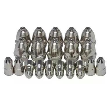 Imagem de Kit Consumíveis Tocha Corte Plasma P80: 10 un. Bico - 5 un. Eletrodo -