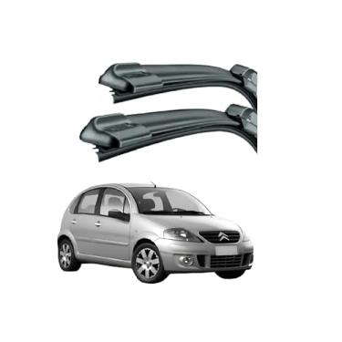 Imagem de Kit Par Palhetas Automotiva Limpadores Para-brisa Citroen C3 XTR 2002/11 Linha Premium