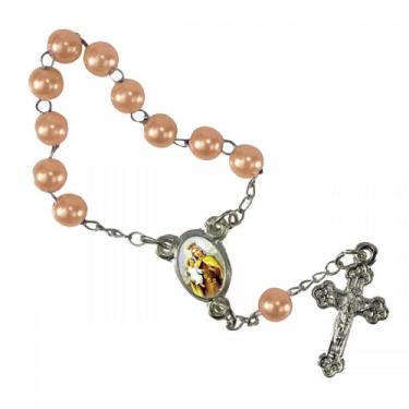 Imagem de 50 Mini Terços com Foto Nossa Senhora do Carmo - SJO Artigos Religioso