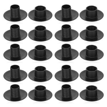 Imagem de Buchas de pebolim de mesa, hastes de rolamento de futebol de mesa de plástico preto, 4,8 cm de diâmetro, estrutura rosqueada de encaixe perfeito para acessórios de jogos