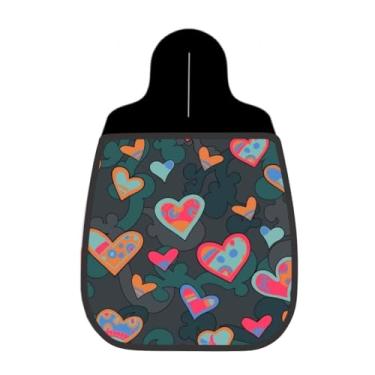 Imagem de Lixeira De Carro Organizador Lixinhocar Estampa Corações Pop Art